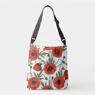 Bolso Cruzado Papas rojas y verdes en blanco