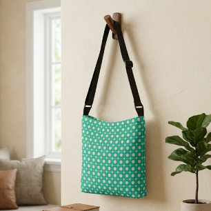 Bolso Cruzado Papel pintado de patrón de estrella geométrica - V