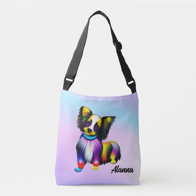 Bolso Cruzado Papillion Pop Art Pastel Personalizado (Anverso)