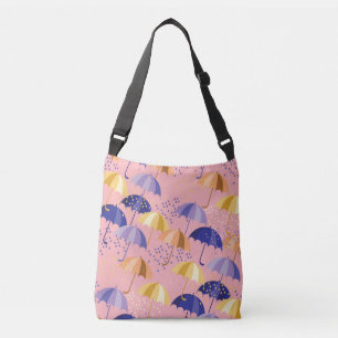 Bolso Cruzado Paraguas, gotas, motivos inmaculados.