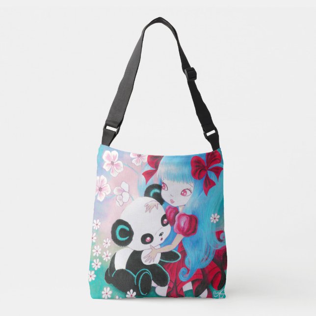 Bolso Cruzado Paraíso del oso de panda (Anverso)