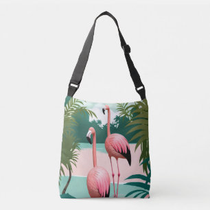 Bolso Cruzado Paraíso tropical del flamenco