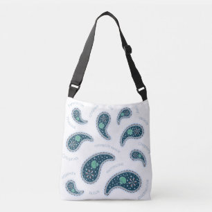 Bolso Cruzado Paramecia Paisley Biología Ciencia Microbio Luz
