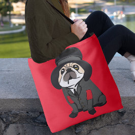 Bolso Cruzado Parche Cute Tote Bag Pug Dog Lover Hobo Elbow