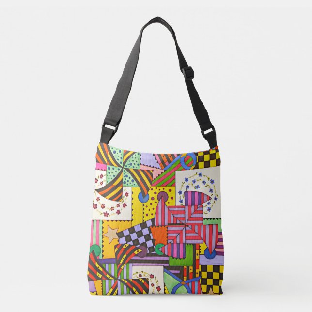 Bolso Cruzado Parcheado (Anverso)