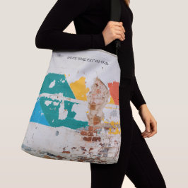 Bolso Cruzado Pared pintada de antaño con graffiti