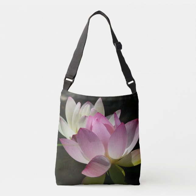 Bolso Cruzado Pareja de flores de Lotus II (Anverso)