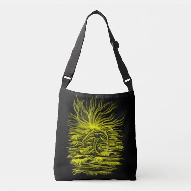 Bolso Cruzado Pareja delfín al sol (Anverso)