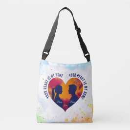 Bolso Cruzado Pareja Romántica Atardecer Corazón Aquarela Bandol