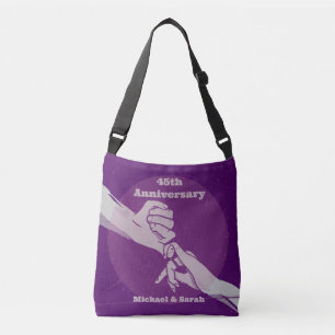 Bolso Cruzado Pareja romántica de aniversario personalizado que 