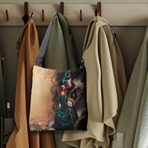 Bolso Cruzado Pareja Victoriana Steampunk Elegancia Romance