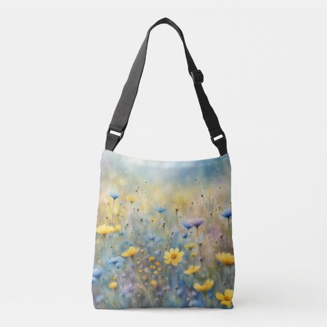 Bolso Cruzado Paro de flores silvestres de verano (Anverso)