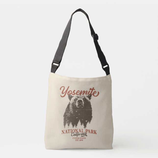 Bolso Cruzado Parque nacional Yosemite Grizzly Bear California (Anverso)