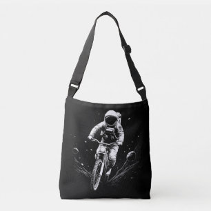 Bolso Cruzado Paseo en bicicleta del astronauta cósmico Aventura