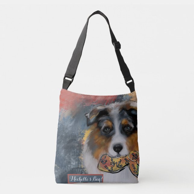 Bolso Cruzado Pastor Australiano (Anverso)