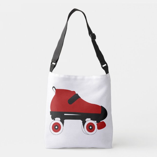 Bolso Cruzado patín derby de roller de quad rojo (Reverso)