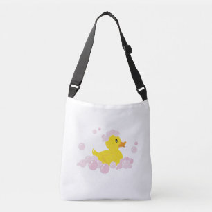 Bolso Cruzado Pato en burbujas rosadas