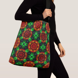 Bolso Cruzado Patrón abstracto elegante boho moderno floral #504