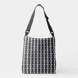 Bolso Cruzado Patrón abstracto elegante moderno en negro y blanc