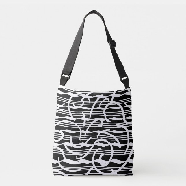 Bolso Cruzado patrón abstracto elegante y elegante (Anverso)