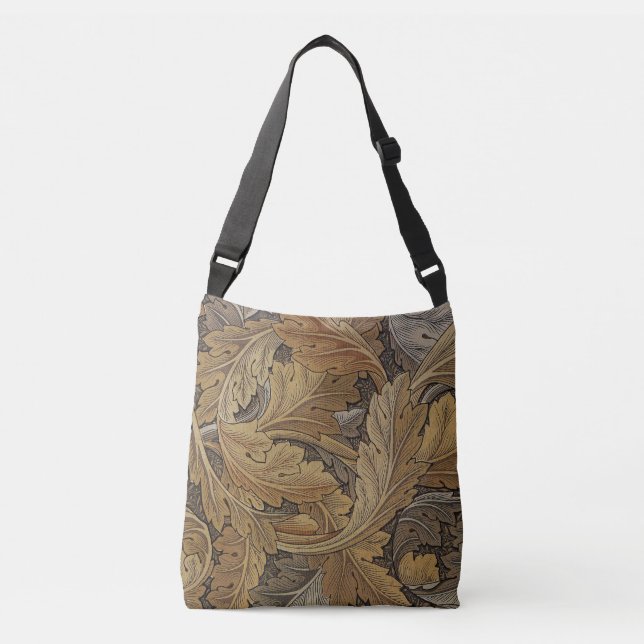 Bolso Cruzado Patrón Acanthus PreRaphaelita En Neutros (Anverso)