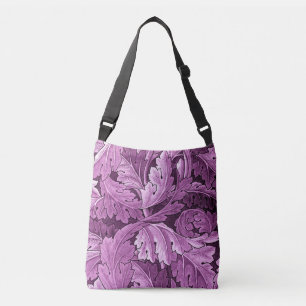 Bolso Cruzado Patrón Acanthus Preraphaelita En Púrpura