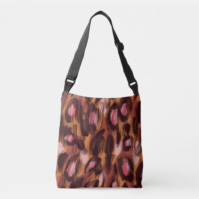 Bolso Cruzado Patrón animal africano de los puntos leopardo (Anverso)