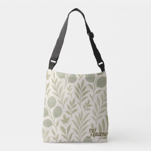 Bolso Cruzado Patrón continuo de flujo botánico   Yoga de lujo 