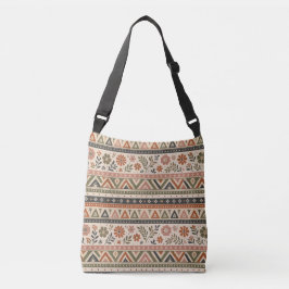 Bolso Cruzado Patrón continuo geométrico floral boho folk