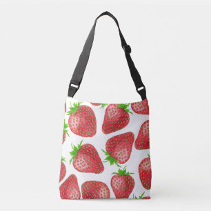 Bolso Cruzado Patrón de acuarela de fresas