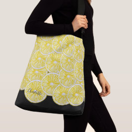 Bolso Cruzado Patrón de Acuarela de Rodajas de Limón Modernas