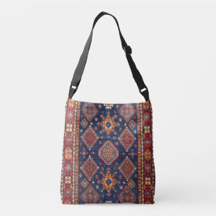 Bolso Cruzado Patrón de Alfombra Turca Persa Oriental