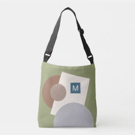 Bolso Cruzado Patrón de arte geométrico abstracto chic personali