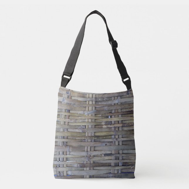 Bolso Cruzado Patrón de bambú tejido (Anverso)