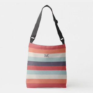 Bolso Cruzado Patrón de bandas monogramadas de vibraciones de ve