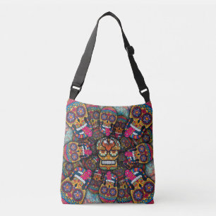 Bolso Cruzado Patrón de calaveras azucareras