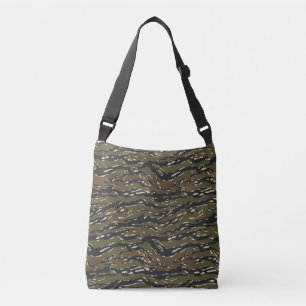 Bolso Cruzado Patrón de Camuflaje de Raya de Tigre
