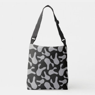 Bolso Cruzado patrón de camuflaje gris