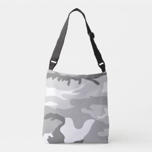 Bolso Cruzado Patrón de camuflaje militar urbano gris