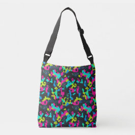 Bolso Cruzado Patrón de Camuflaje Neon