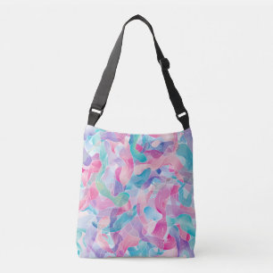 Bolso Cruzado Patrón de cinta abstracto pastel