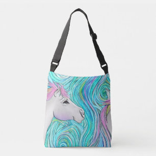 Bolso Cruzado Patrón de color pastel sin soldadura del caballo b