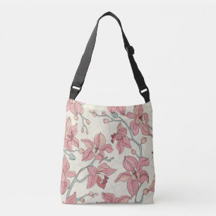 Bolso Cruzado Patrón de cosecha orquídea: Papel elegante