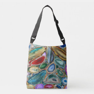 Bolso Cruzado Patrón de cristal geo - Multicolor