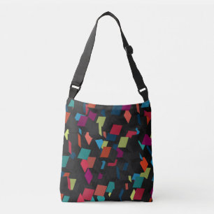 Bolso Cruzado Patrón de cubo geométrico abstracto de moda