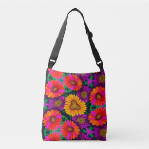 Bolso Cruzado Patrón de Daisy Bouquet colorido