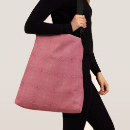 Bolso Cruzado Patrón de diamante sutil rosa sonrosado