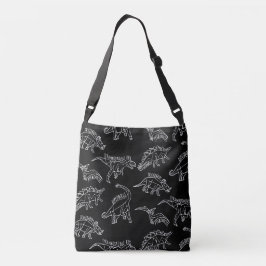 Bolso Cruzado Patrón de dinosaurio Silhouth Crossbody Bag