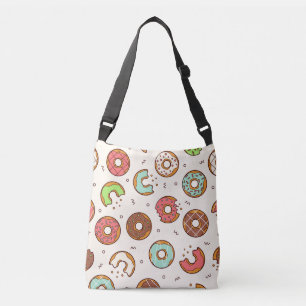 Bolso Cruzado Patrón de Donut Retro Estilo de color