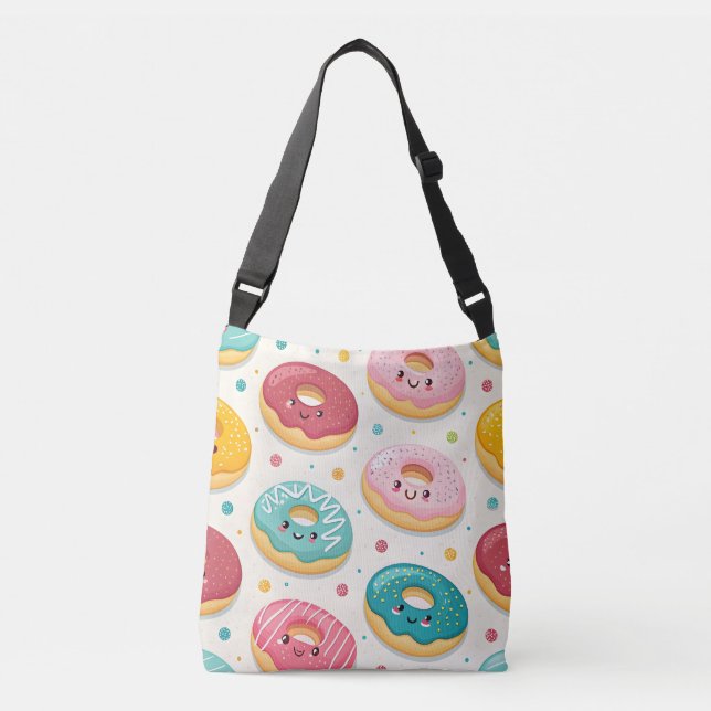 Bolso Cruzado Patrón de Donuts (Anverso)